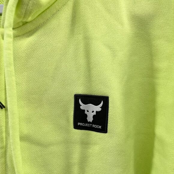 Under Armour Project Rock Heavyweight Terry Full-Zip Hoodie NWT Cropped sz large - Picture 5 of 15